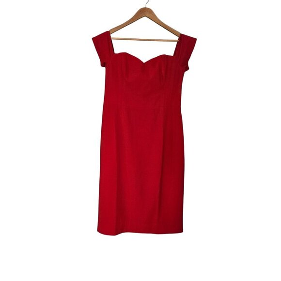 NWT Women's - Dress The Population Bailey Red Off The Shoulder Dress, Size XXL - Picture 3 of 12